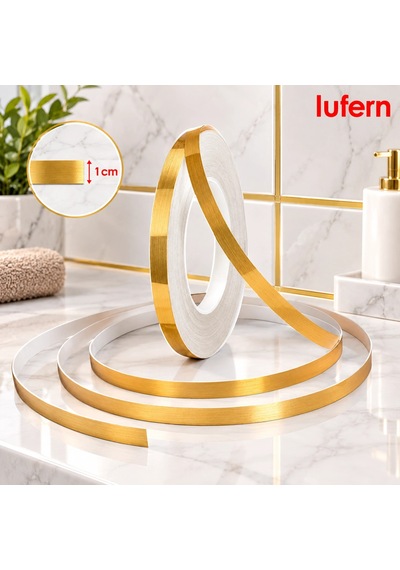 Premium Kendinden Yapışkanlı Gold Fayans Arası Şerit Bant Duvar Karo Zeminler 1 Cm 50 Metre