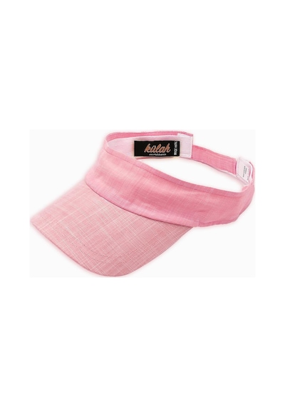 Külah Kadın Pembe Keten Vizör Şapka - Pembe