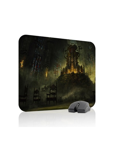 Demon's Souls Kaymaz Dikişli Kauçuk Oyuncu Mousepad V4 - 48x40 Xl Gaming Mouse Pad Fare Altlığı