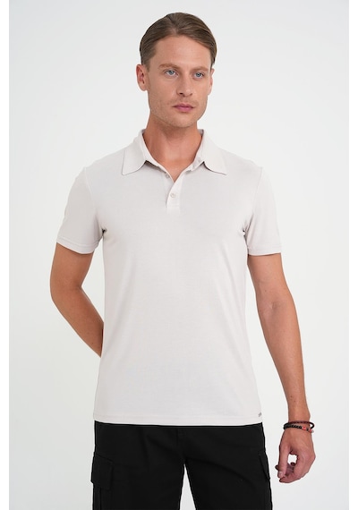 Efor Comfort Fit Polo Yaka Modal Karışım Kısa Kol Casual Taş Tişört Ts 903 Taş