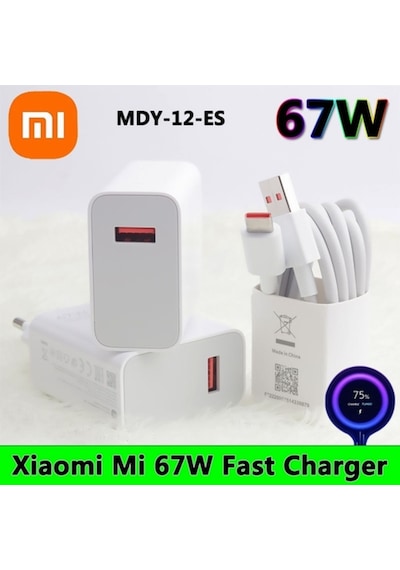Xiaomi Turbo MYD-12-EH 67W 6A Hızlı Şarj Cihazı Ve Type-C Kablo Xiaomi Turbo MYD-12-EH 67W 6A Hızlı Şarj Cihazı Ve Type-C Kablo