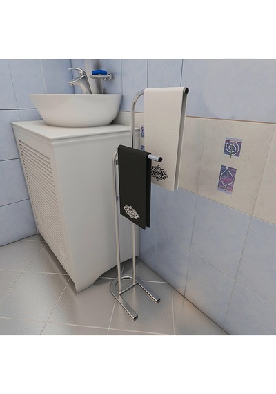 Retro Krom Banyo Havlu Askısı Konsept Havluluk Krom
