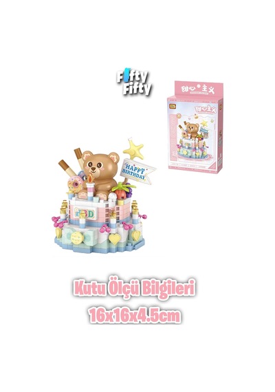 Loz Micro Block Serisi Sevimli Pasta 370 Parça Oyuncak Yapım Seti Fflz-8807