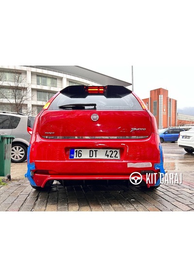 Kit Garaj Fiat Punto Grande Rieger Arka Ek Difüzör Siyah Plastik 2005-2009 Arka-difüzör-bodykit-ek-k