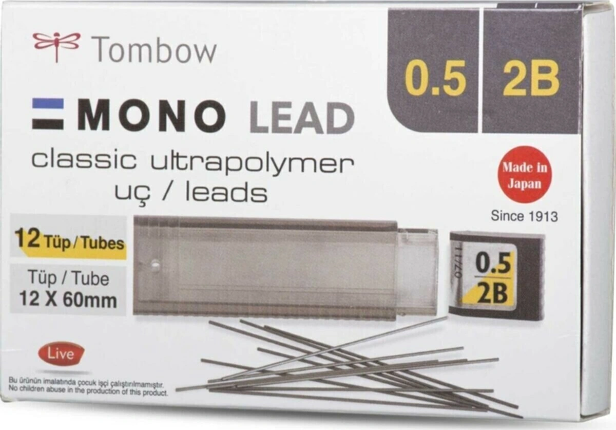 Mono Lead 0.5mm 2b Min Uç 12'li Kutu
