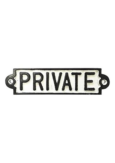 Kreatif Kraft 83516 &apos Private&apos Cast Iron Sign