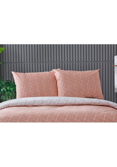 Easy Cotton Glimmer Nevresim Takımı Çift Kişilik - Somon