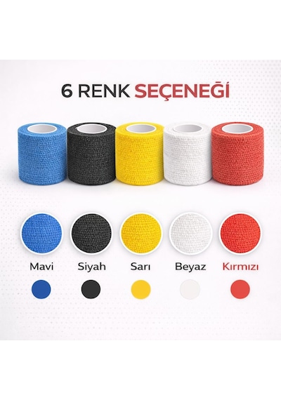 Tr Sarı Elastik Bandaj Çok Amaçlı Spor Ve Veteriner Bandajı, Esnek Destek Sargısı, Bilek Diz Ayak Ve Kas Koru