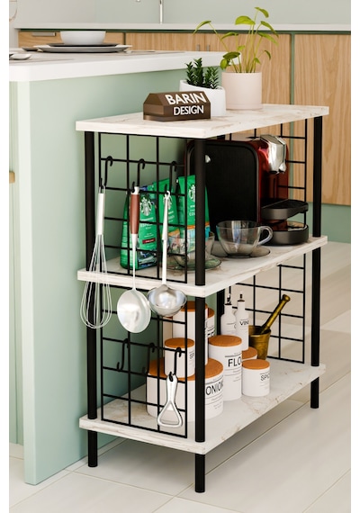 3 Raflı Telli Çevir-kur Çok Amaçlı Raf Ünitesi Metal Gövde Mutfak Düzenleyici Pratik Organizer Beyaz Mermer 3 Raflı Telli Çevir-kur Çok Amaçlı Raf Ünitesi Metal Gövde Mutfak Düzenleyici Pratik Organizer Beyaz Mermer