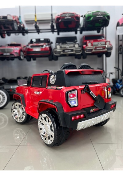 Hummer Akülü Araba 0-9 Yaş Kırmızı
