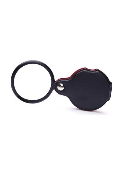 -5x 60mm Cam Optik Lens,katlabilir,deri Kaplamalı Cep Büyüteç-xx1051