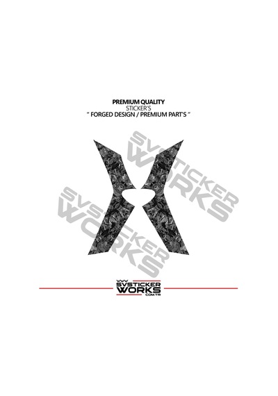 Cfmoto 450sr Forged Karbon Kaplama Motor Koruma Kapağı Sticker Etiket Modeli