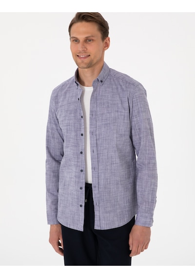 Pierre Cardin Erkek Lacivert Gömlek Desenli 50307025-vr033 Lacivert