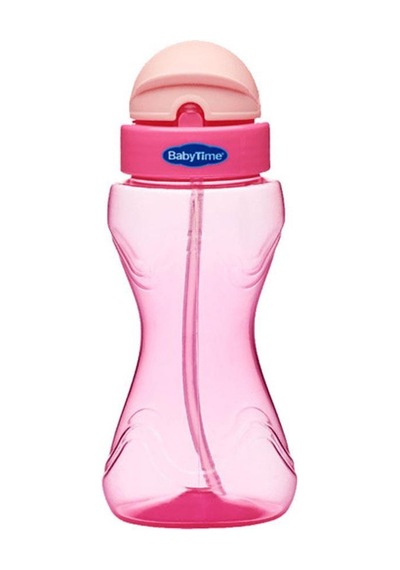 Babytime Bt501 Renkli Pipetli Bardak - Pembe