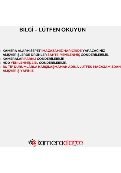 8 Kameralı Gece Gündüz Renkli, Ses Kayıtlı Güvenlik Kamerası Seti - Uzaktan Izleme - 1tb Hdd