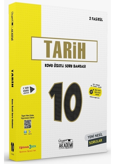 10.Sınıf Tarih Konu Özetli Soru Bankası  -  2 Fasikül -  Üçgen Akademi