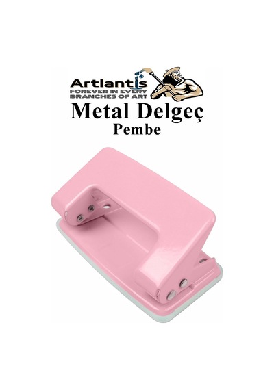 Delgeç Metal Pastel Renkli 10 Sayfa 1 Adet Enerji Tasaruflu Delegeç Perfaratör Kağıt Delgeci 1 Paket Pembe