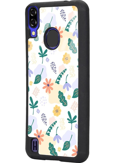 Reeder P13 Blue Minik Çiçekler Tasarımlı Glossy Telefon Kılıfı Çok Renkli