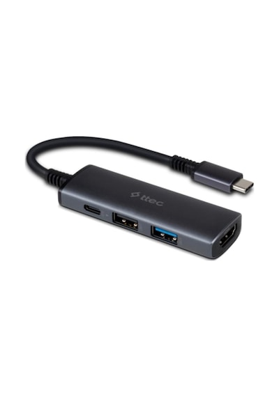 Ttec 4in1 100w Type C Çoğaltıcı Çevirici Hub, 2x Usb, 1x Pd Type C Ve 1x 4k Hdmi Girişli Çoğaltıcı Adaptör