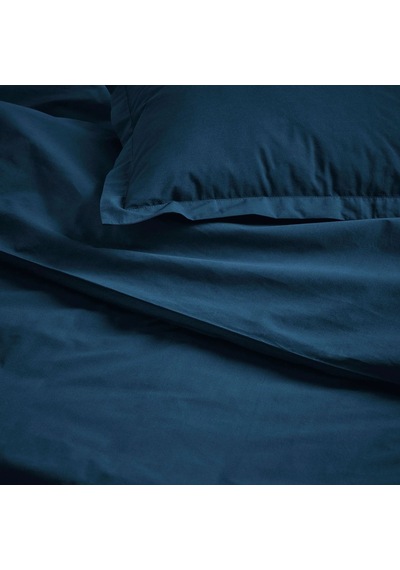 Ikea Hampflockel Çift Kişilik Nevresim Takımı 220 X 240 Cm Koyu Lacivert Koyu Mavi