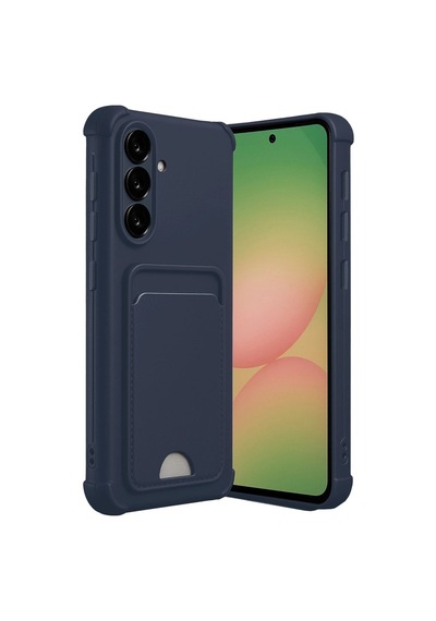 Samsung Galaxy A36 Kılıf Kelvin Kartvizitli Silikon - Lacivert