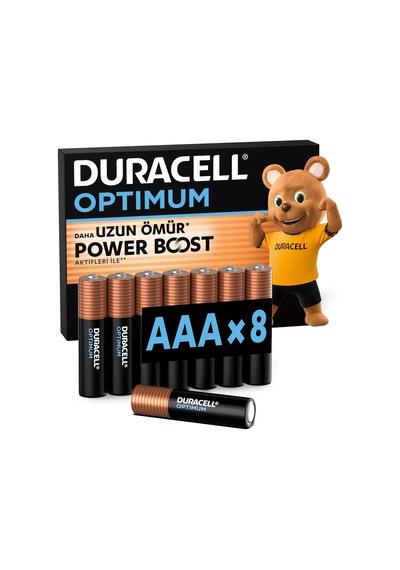 Optımum Aaa Alkalin İnce Kalem Pil 8 Li Paket 1,5v