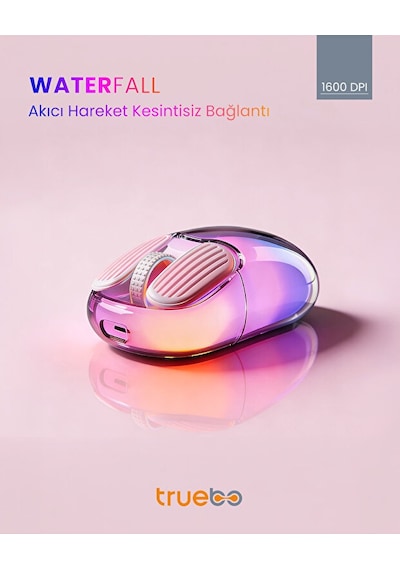 Truebo Waterfall Wireless RGB Gökkuşağı Efektli Mouse