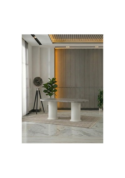 Aura Bohem 90x180 Mdf Mebran Masa Masa Fiyatıdır Gri/beyaz Gri/beyaz