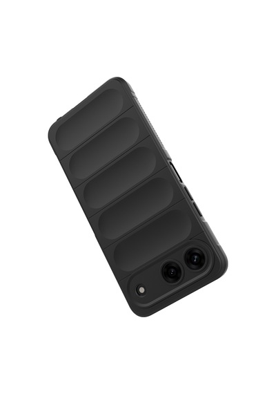 Tecno Spark 40 5g Kılıf Esnek Tpu Oyuklu Arka Yüzey Tasarımlı Zore Etnik Silikon Kapak - Siyah