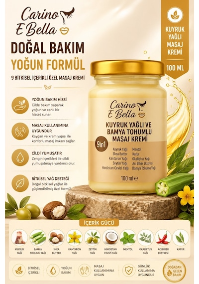 Kuyruk Yağlı Ve Bamya Tohumlu Masaj Kremi 100 Ml