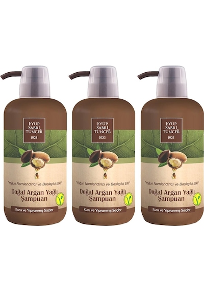 Eyüp Sabri Tuncer Doğal Argan Yağlı Şampuan 3 x 600 ML
