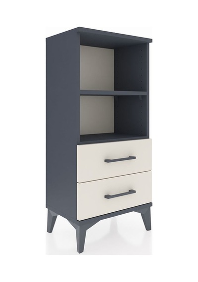 Arges Komodin 2 Raflı 2 Çekmeceli 44x30x96 Antrasit-aytaşı Antrasit