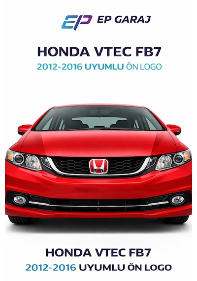 Honda Civic Fb7 2012-2016 Model Uyumlu  Ön Panjur Logo