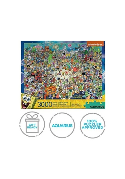 Aquarıus Kova Sünger Bob 3,000pc Bulmaca, 68508, Çoklu Renk"