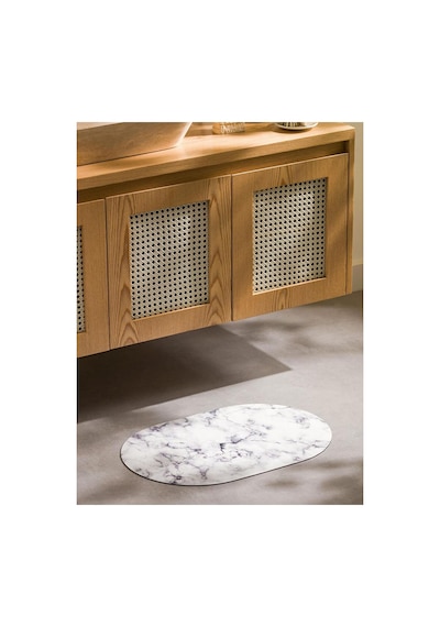 Buççin Online Mağaza Desenli Banyo Paspası 40x60 Cm S5 Belirtilmemiş Gri Çok Renkli
