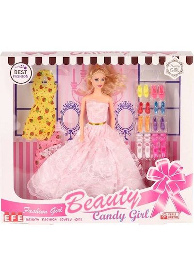 207 Ayakkabı Setli Candy Girl Bebek - Stokta Olan Model Gönderilir