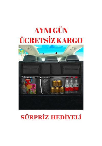 Araba/araç/oto İçi Bagaj Eşya Düzenleyici Çanta Organizer 8 Cepli