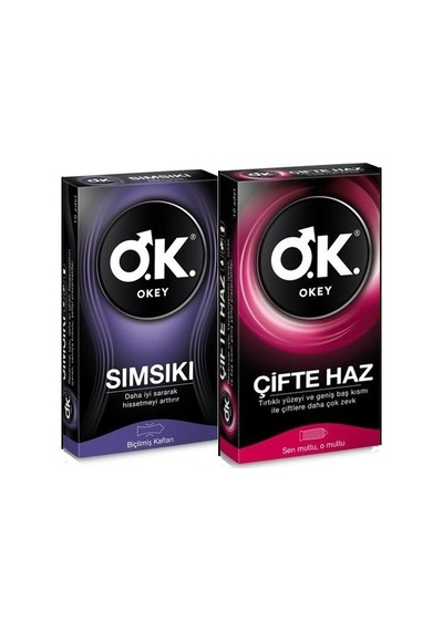 Okey Sımsıkı Prezervatif 10'lu + Çifte Haz Prezervatif 10'lu
