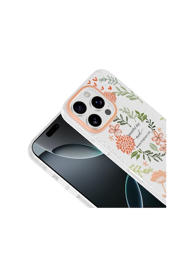 iPhone 16 Pro Max Kılıf Kamera Korumalı Desenli Zore Klip Kapak - Beautiful -