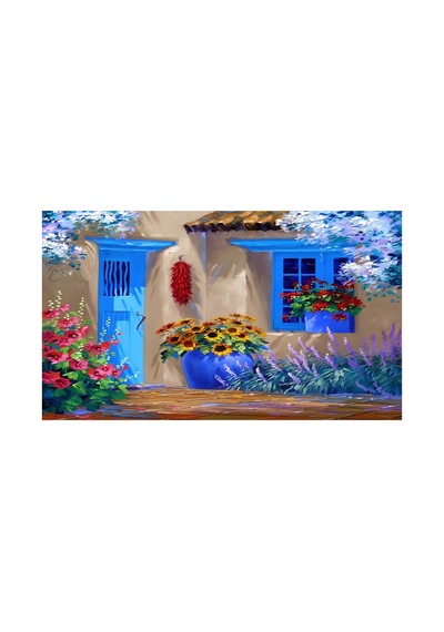 Kapı Önü Balkon Önü Dış Kapı Antre Paspası Yıkanabilir Kaymaz Taban Mavi - 930901736 Mavi