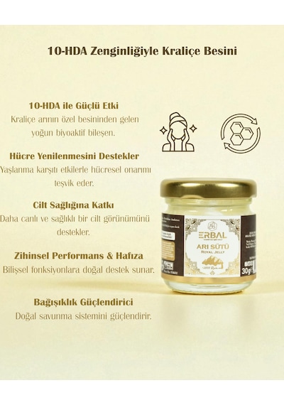 Erbal Taze Arı Sütü 30 Gr