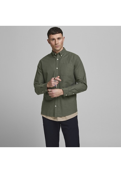 Jack & Jones Klasik Oxford Gömlek 12182486 Forest Night Koyu Yeşil