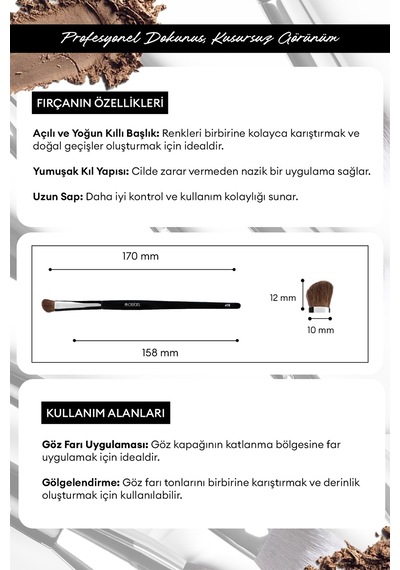 Açılı Far Karıştırma Fırçası Cre'ars Eye Contour Brush 118