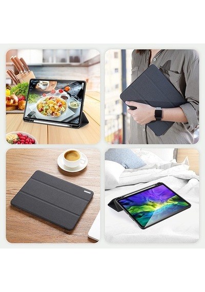 Dux Ducis Apple Uyumlu iPad Pro 12.9 (2021-2020-2018 )Kılıf Kalem Yerli Soft