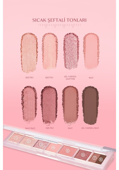 Paleti Perıpera All Take Mood Palette 007 Lets Go See Peach