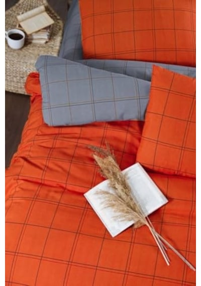 Nevresim Takımı Çift Kişilik 4 Parça 200x220-oranj Oranj Çift Kişilik Çok Renkli