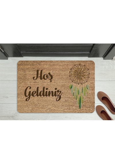 Home Hoşgeldiniz Kelebek Dekoratif Çok Amaçlı Iç Ve Dış Kapı Paspası Çok Renkli