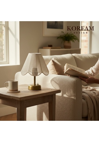 Rosalinda Modeli - Beyaz Çiçek Şeklinde Kablosuz Pilli Masa & Gece Lambası Çok Renkli 88055957