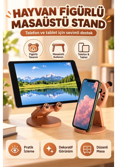 Hayvan Figürlü Masaüstü Stand