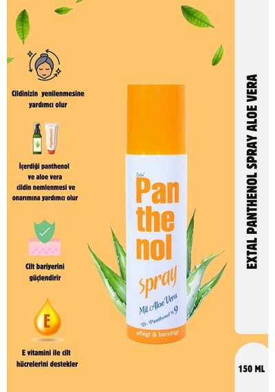 Panthenol Spray Mit Aloe Vera Panthenol %9 150 Ml 16'li Paket